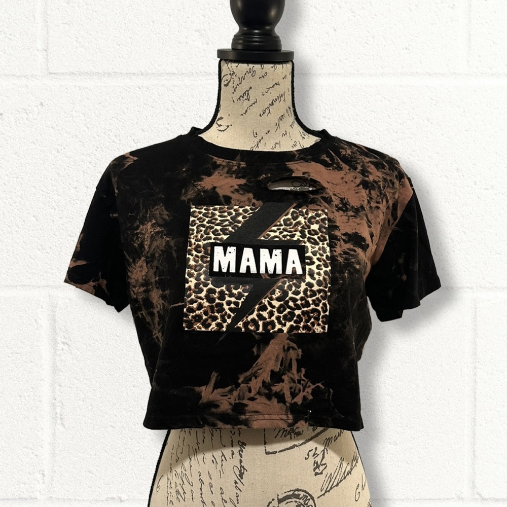 Unbranded | Ripped Oversize Cropped Top Short Sleeve Tee Shirt | Size M